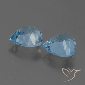 Gemas de Topacio Azul Cielo natural de 5.06 ct, Corazón, VVS-VS