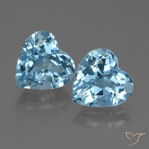 5.80ctw Natural Azul Cielo Topacio, Corazón, VVS