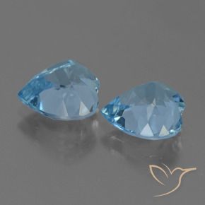 Gemas de Topacio Azul Cielo natural de 5.80 ct, Corazón, VVS