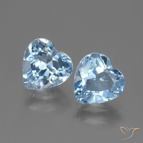 5.95ctw Natural Azul Cielo Topacio, Corazón, VVS