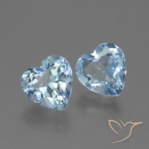 Gemas de Topacio Azul Cielo natural de 5.95 ct, Corazón, VVS