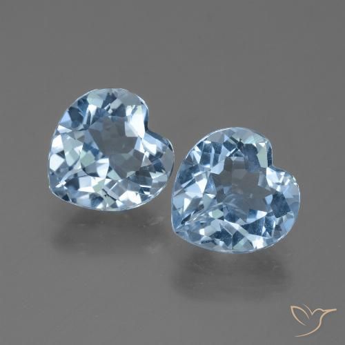 5.83ctw Natural Azul Cielo Topacio, Corazón, VVS