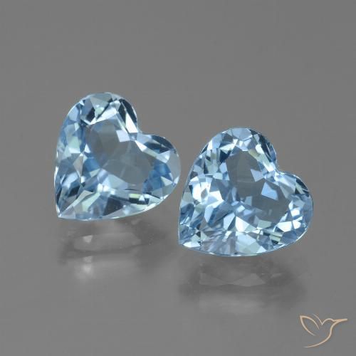 6.30ctw Natural Azul Cielo Topacio, Corazón, VVS