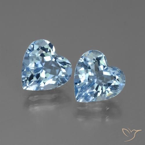 5.73ctw Natural Azul Cielo Topacio, Corazón, VVS-VS