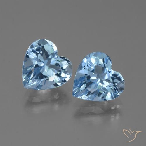 5.71ctw Natural Azul Suizo Topacio, Corazón, VVS