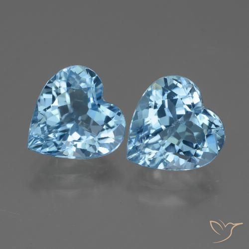 5.83ctw Natural Azul Cielo Topacio, Corazón, VVS, Photo A