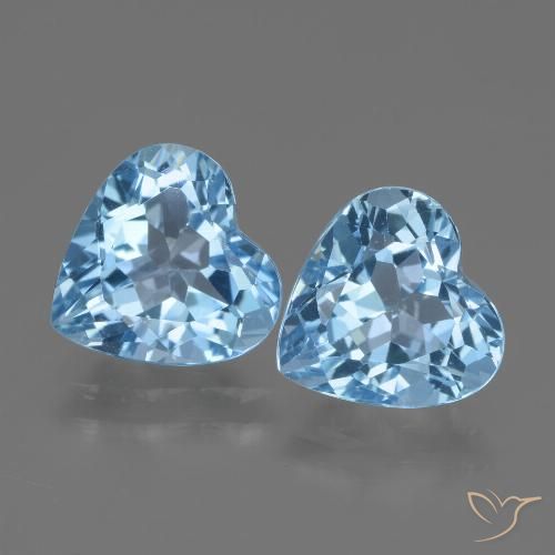 5.86ctw Natural Azul Cielo Topacio, Corazón, VVS