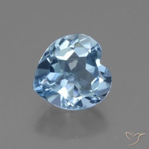 2.92ct Natural Azul Cielo Topacio, Corazón, VVS