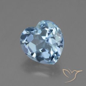 Topacio Azul Cielo natural de 2.92 ct, Corazón, VVS