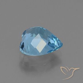 Topacio Azul Suizo natural de 2.94 ct, Forma de corazón, VVS