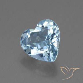 Topacio Azul Cielo natural de 2.66 ct, Corazón, VVS