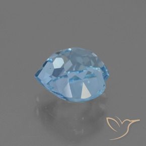 Topacio Azul Suizo natural de 3.28 ct, Corazón, VVS-VS