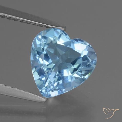 2.83ct Natural Azul Suizo Topacio, Corazón, VS