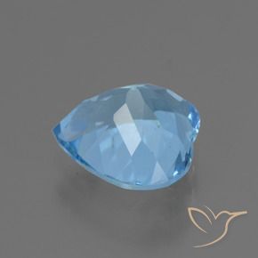 Topacio Azul Suizo natural de 2.83 ct, Corazón, VS
