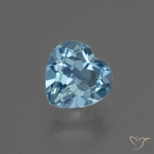 3.14ct Natural Azul Suizo Topacio, Corazón, VVS