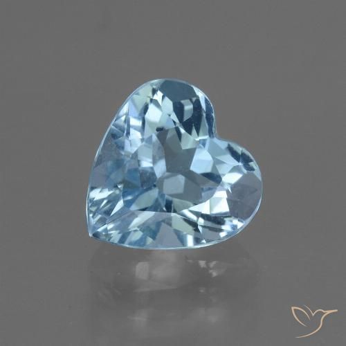 3.15ct Natural Azul Cielo Topacio, Corazón, VVS-VS