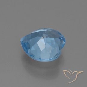 Topacio Azul Suizo natural de 3.03 ct, Corazón, VVS