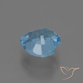 Topacio Azul Suizo natural de 2.96 ct, Corazón, VVS
