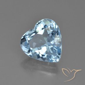Topacio Azul Cielo natural de 4.04 ct, Corazón, VS