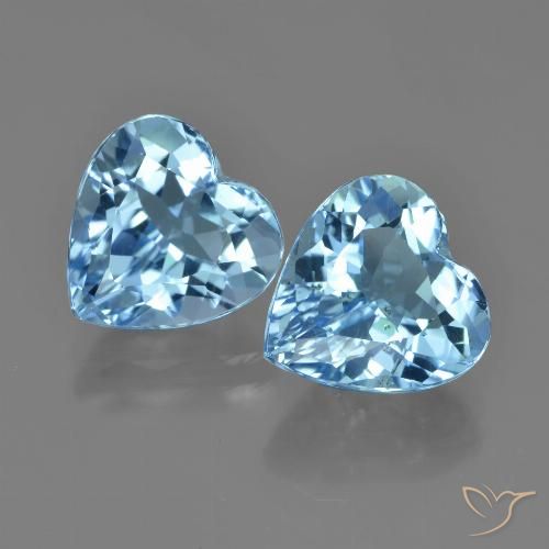 8.64ctw Natural Azul Cielo Topacio, Corazón, VS