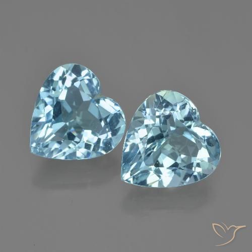 7.42ctw Natural Azul Cielo Topacio, Corazón, VS