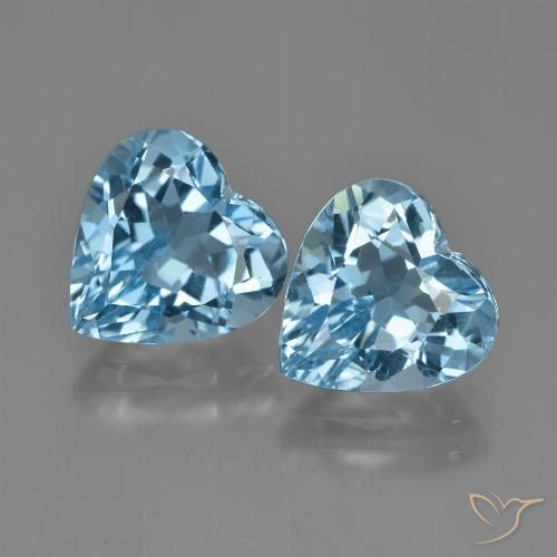 8.48ctw Natural Azul Suizo Topacio, Corazón, VVS