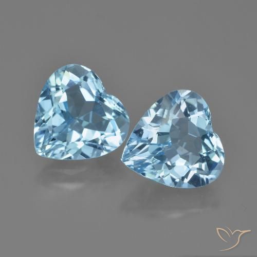 7.41ctw Natural Azul Cielo Topacio, Corazón, VVS