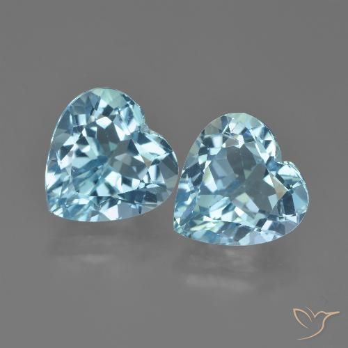 8.81ctw Natural Azul Cielo Topacio, Corazón, VVS-VS