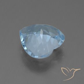 Topacio Azul Suizo natural de 3.48 ct, Corazón, VVS