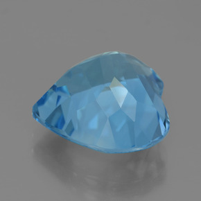 Topacio Azul intenso natural de 9.76 ct, Forma de corazón, VVS