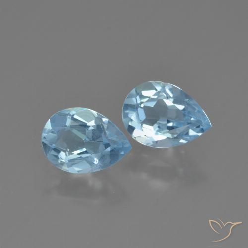 1.46ctw Natural Azul Cielo Topacio, En forma de pera, VVS-VS