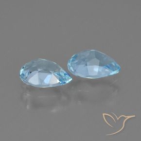 Gemas de Topacio Azul Cielo natural de 1.62 ct, En forma de pera, VVS