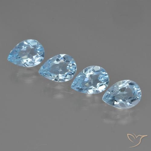 3.32ctw Natural Azul Cielo Topacio, En forma de pera, VVS