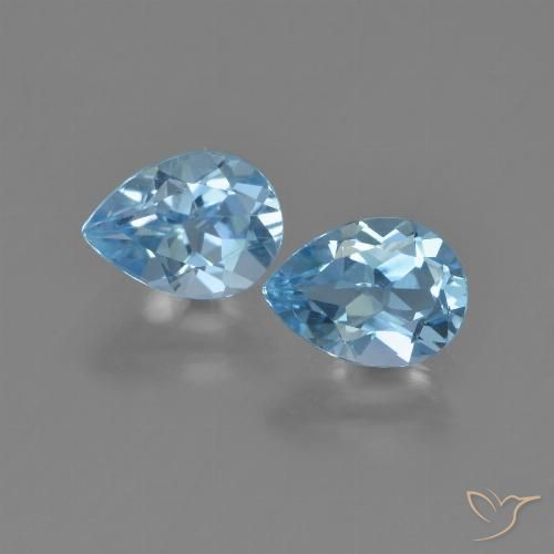 1.81ctw Natural Azul Cielo Topacio, En forma de pera, VVS-VS