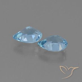 Gemas de Topacio Azul Cielo natural de 1.81 ct, En forma de pera, VVS-VS