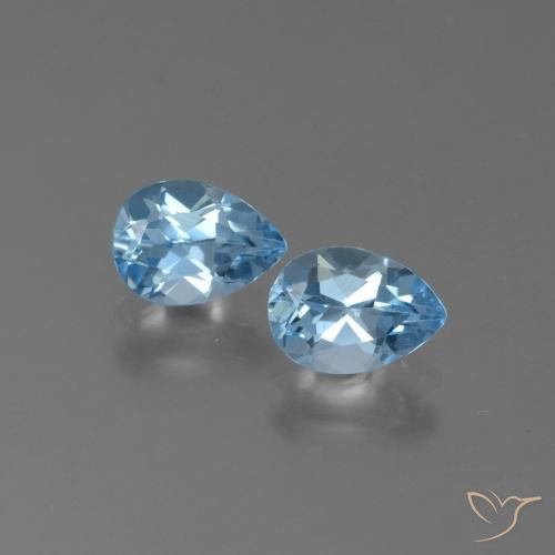 1.81ctw Natural Azul Cielo Topacio, En forma de pera, VS
