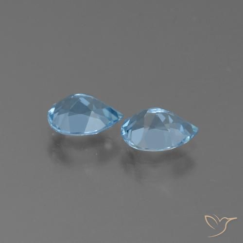 Gemas de Topacio Azul Cielo natural de 1.81 ct, En forma de pera, VS