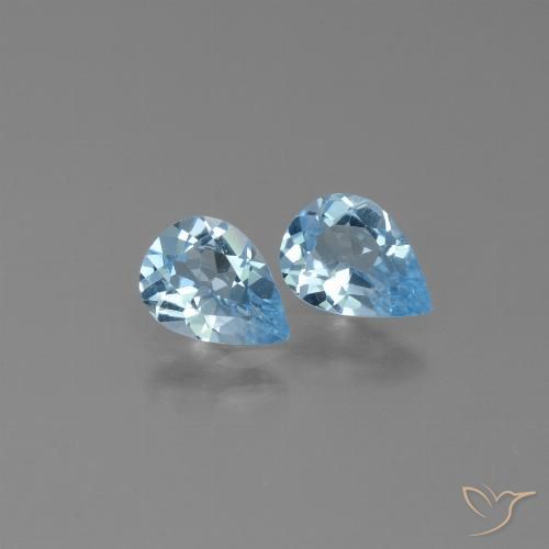 1.41ctw Natural Azul Cielo Topacio, En forma de pera, VS