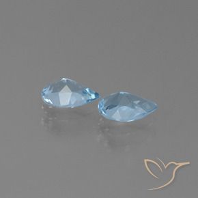 Gemas de Topacio Azul Cielo natural de 1.41 ct, En forma de pera, VS