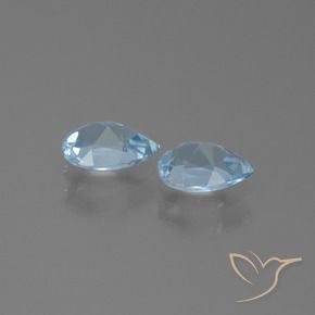 Gemas de Topacio Azul Cielo natural de 1.61 ct, En forma de pera, VS