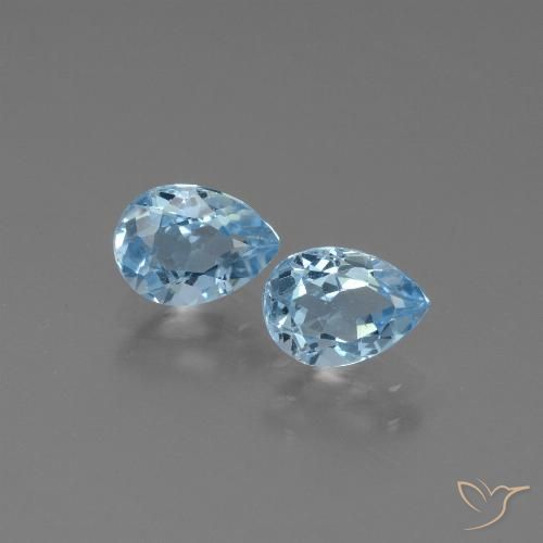 1.81ctw Natural Azul Cielo Topacio, En forma de pera, VVS-VS