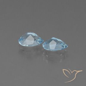 Gemas de Topacio Azul Cielo natural de 1.65 ct, En forma de pera, VS