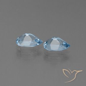 Gemas de Topacio Azul Cielo natural de 1.80 ct, En forma de pera, VVS