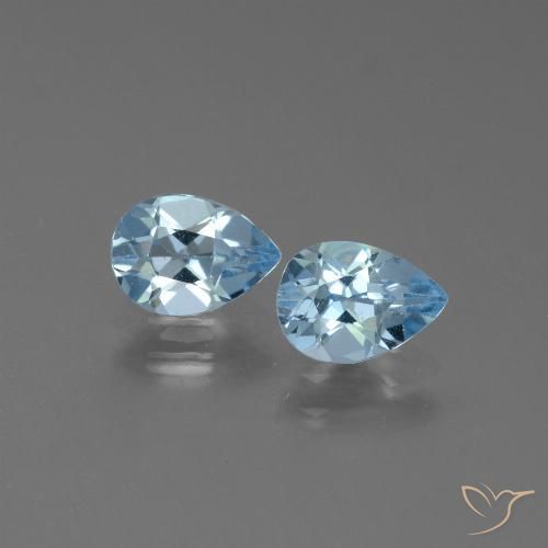 1.69ctw Natural Azul Cielo Topacio, En forma de pera, VS