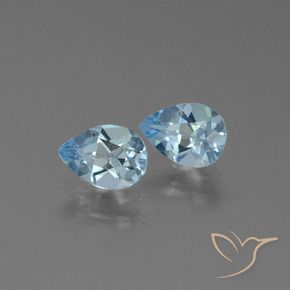 Gemas de Topacio Azul Cielo natural de 1.69 ct, En forma de pera, VS