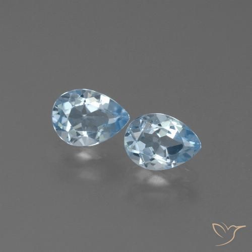 1.72ctw Natural Azul Cielo Topacio, En forma de pera, VS