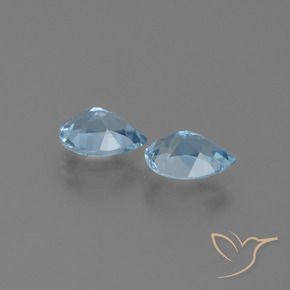 Gemas de Topacio Azul Cielo natural de 1.72 ct, En forma de pera, VS