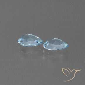 Gemas de Topacio Azul Cielo natural de 1.62 ct, En forma de pera, VS