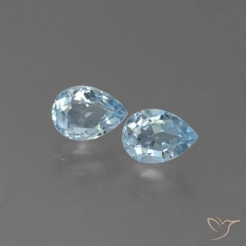1.75ctw Natural Azul Cielo Topacio, En forma de pera, VS