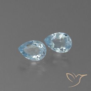 Gemas de Topacio Azul Cielo natural de 1.75 ct, En forma de pera, VS